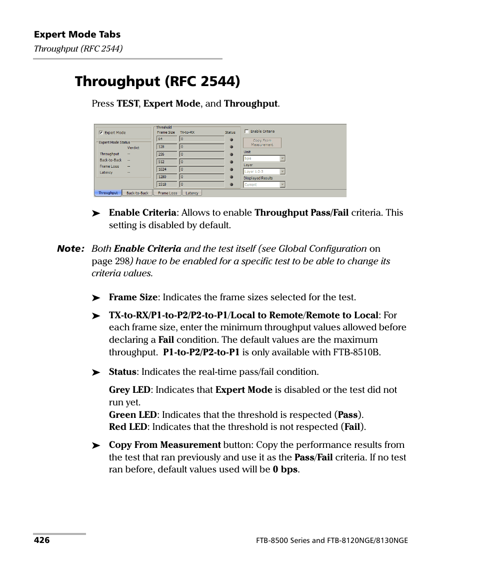 Throughput (rfc 2544) | EXFO FTB-8500 Series for FTB-500 User Manual | Page 440 / 544