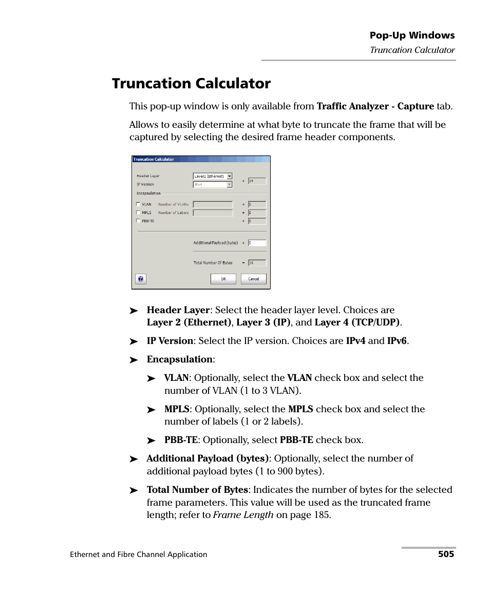 Truncation calculator | EXFO FTB-8500 Series for FTB-500 User Manual | Page 519 / 544