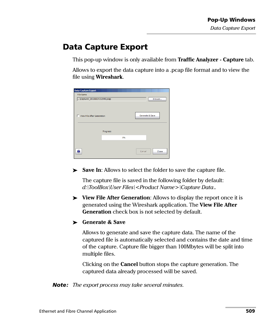 Data capture export | EXFO FTB-8500 Series for FTB-500 User Manual | Page 523 / 544