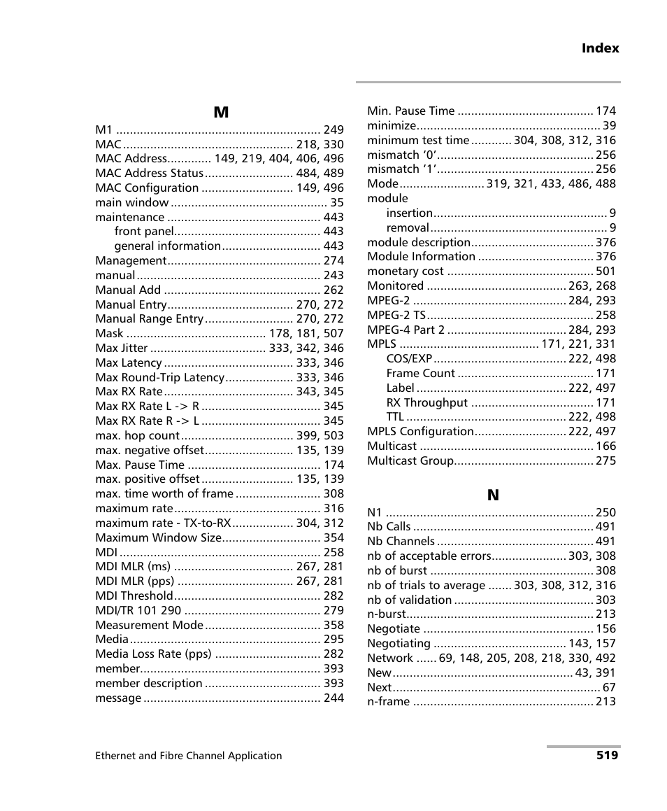 EXFO FTB-8500 Series for FTB-500 User Manual | Page 533 / 544