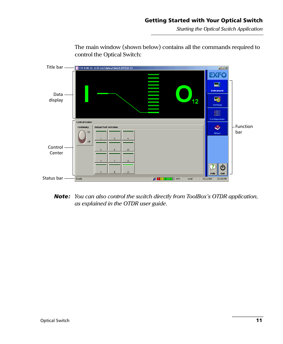 EXFO FTB-9100 for FTB-500 Optical Switch User Manual | Page 17 / 72
