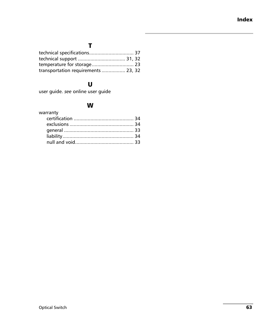 EXFO FTB-9100 for FTB-500 Optical Switch User Manual | Page 69 / 72