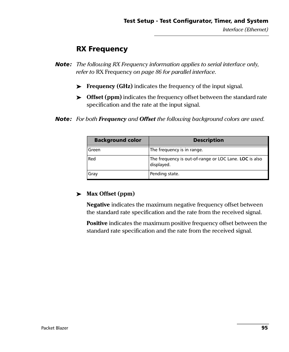 Rx frequency | EXFO FTB/IQS-85100G Packet Blazer for FTB-500/IQS-600 User Manual | Page 105 / 448