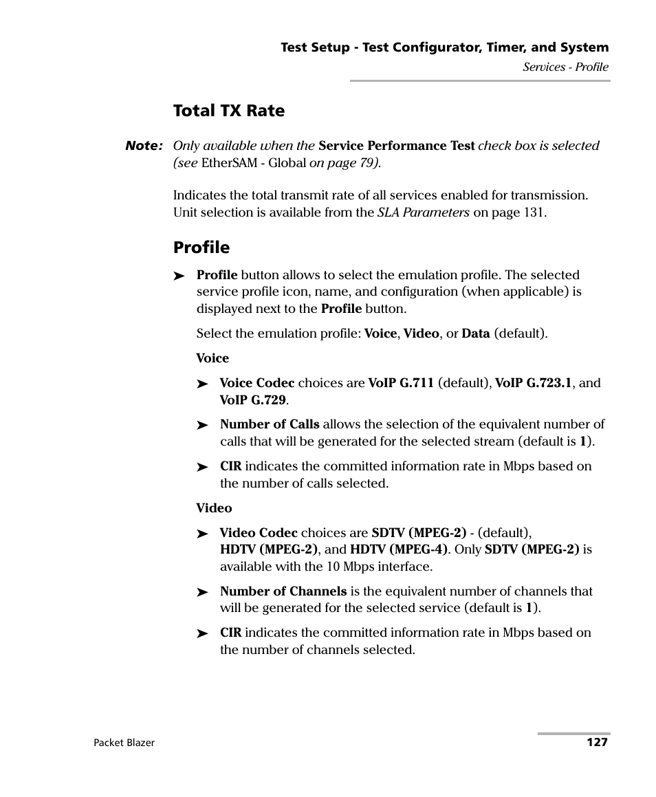 Total tx rate, Profile | EXFO FTB/IQS-85100G Packet Blazer for FTB-500/IQS-600 User Manual | Page 137 / 448