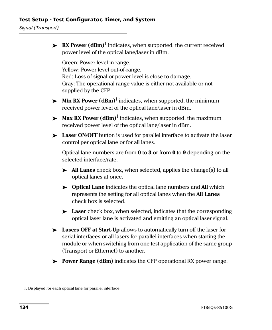 EXFO FTB/IQS-85100G Packet Blazer for FTB-500/IQS-600 User Manual | Page 144 / 448