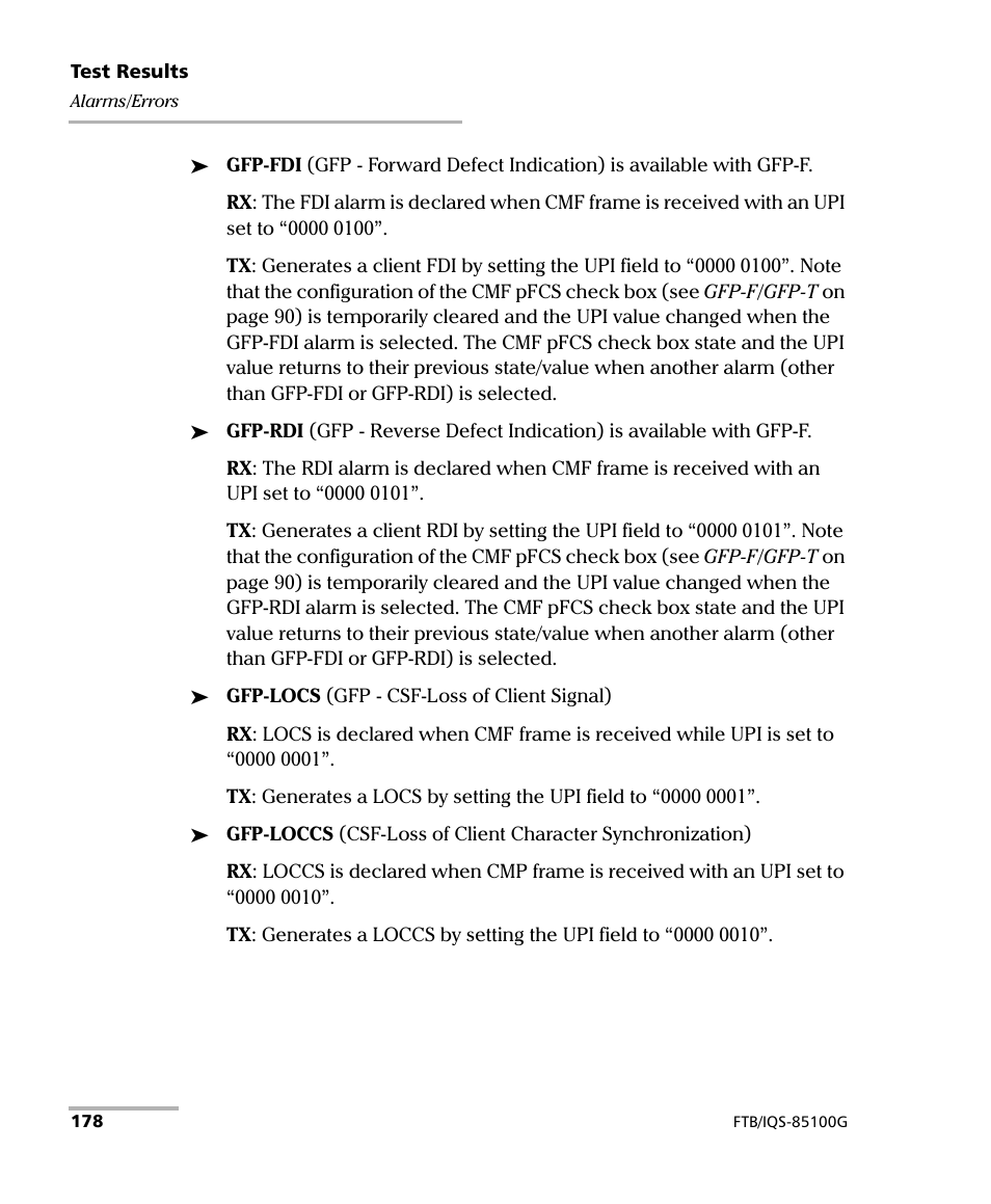 EXFO FTB/IQS-85100G Packet Blazer for FTB-500/IQS-600 User Manual | Page 188 / 448