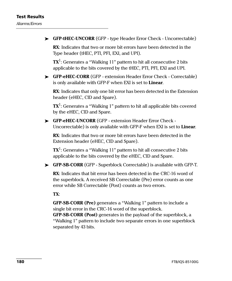 EXFO FTB/IQS-85100G Packet Blazer for FTB-500/IQS-600 User Manual | Page 190 / 448