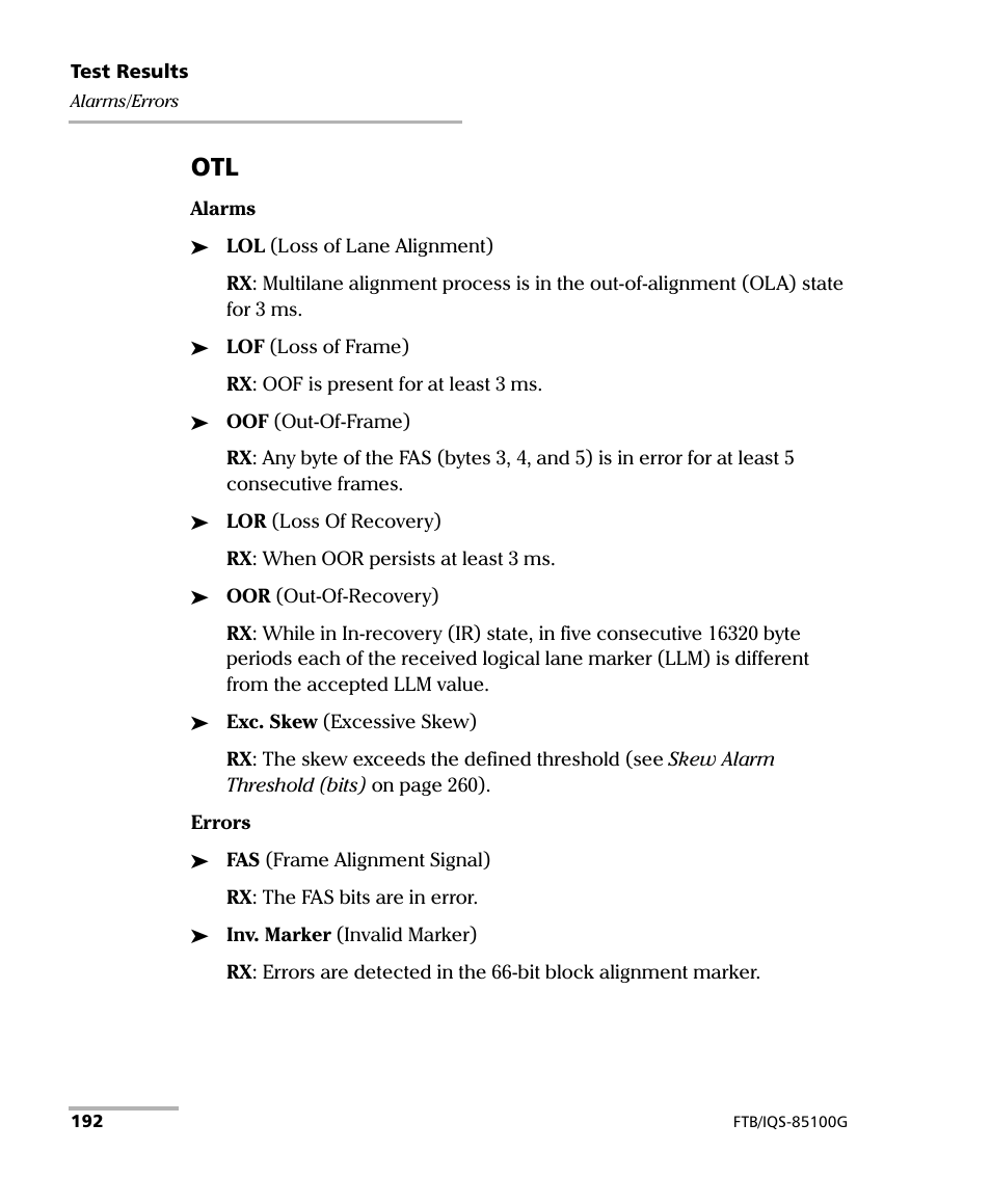 EXFO FTB/IQS-85100G Packet Blazer for FTB-500/IQS-600 User Manual | Page 202 / 448