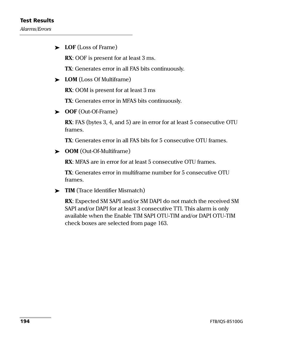 EXFO FTB/IQS-85100G Packet Blazer for FTB-500/IQS-600 User Manual | Page 204 / 448