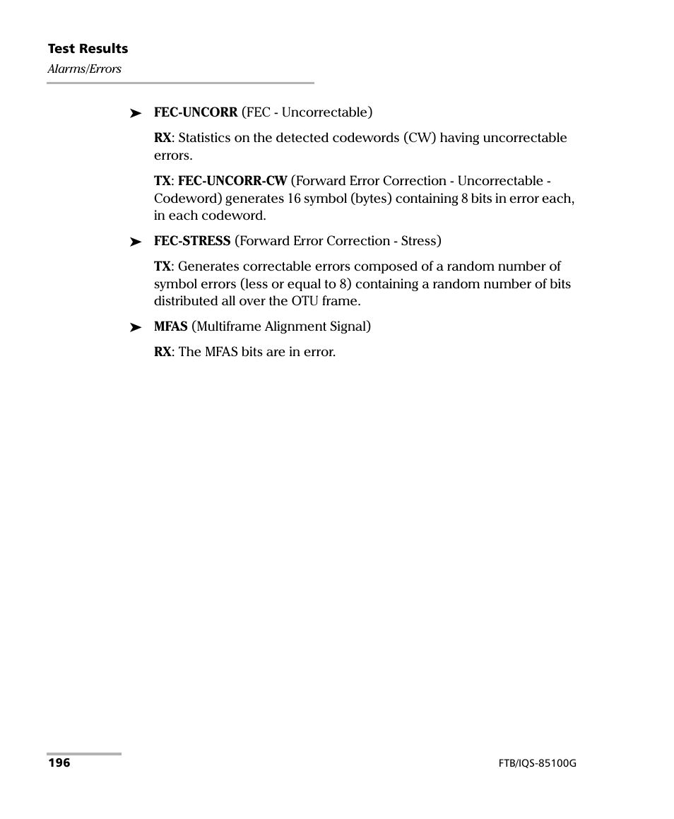 EXFO FTB/IQS-85100G Packet Blazer for FTB-500/IQS-600 User Manual | Page 206 / 448