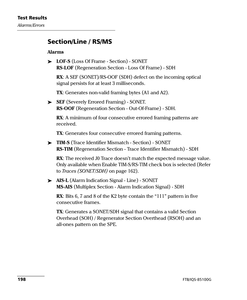 EXFO FTB/IQS-85100G Packet Blazer for FTB-500/IQS-600 User Manual | Page 208 / 448