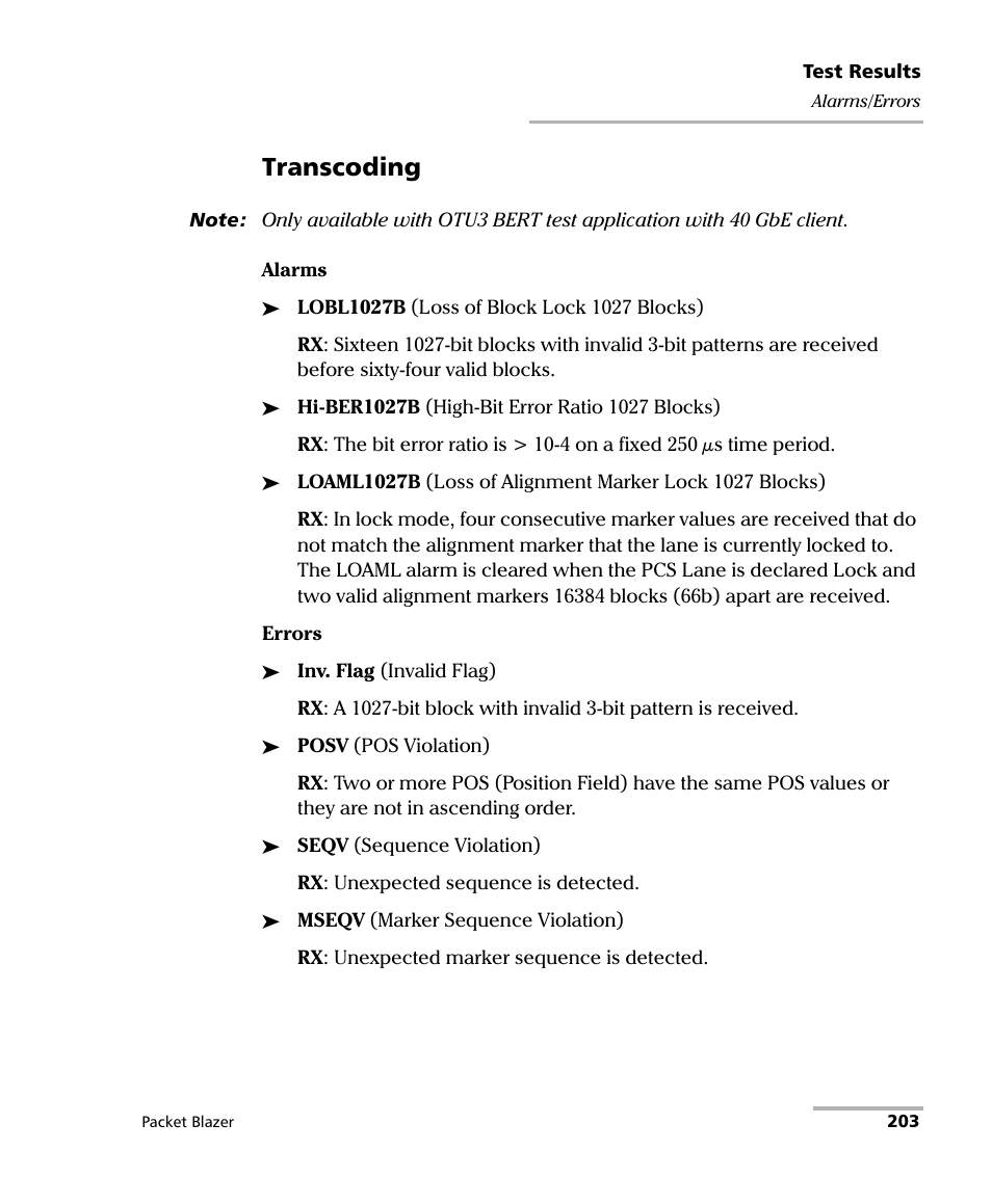 Transcoding | EXFO FTB/IQS-85100G Packet Blazer for FTB-500/IQS-600 User Manual | Page 213 / 448