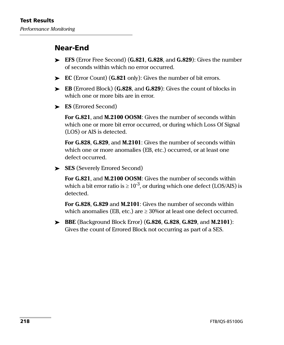 Near-end | EXFO FTB/IQS-85100G Packet Blazer for FTB-500/IQS-600 User Manual | Page 228 / 448