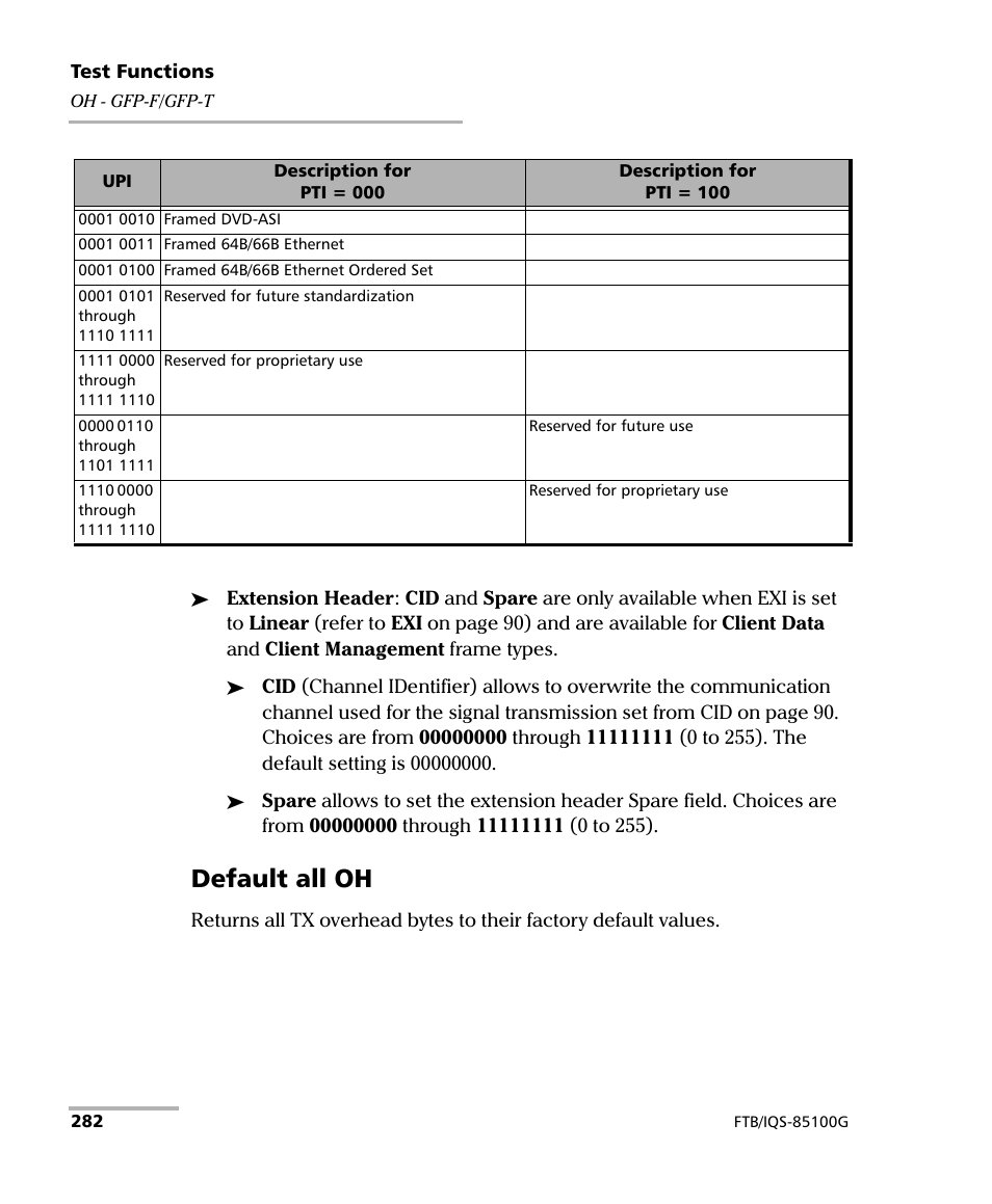 Default all oh | EXFO FTB/IQS-85100G Packet Blazer for FTB-500/IQS-600 User Manual | Page 292 / 448