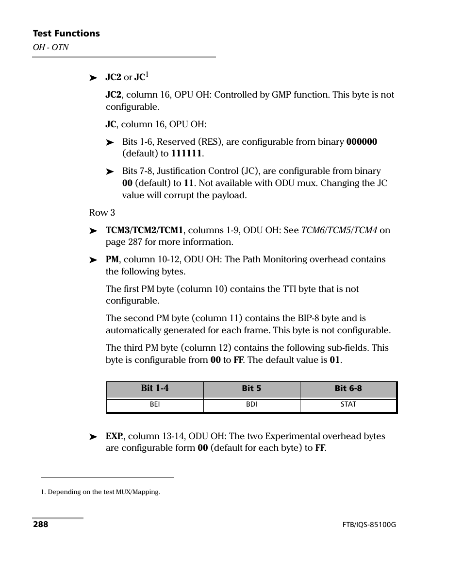 EXFO FTB/IQS-85100G Packet Blazer for FTB-500/IQS-600 User Manual | Page 298 / 448