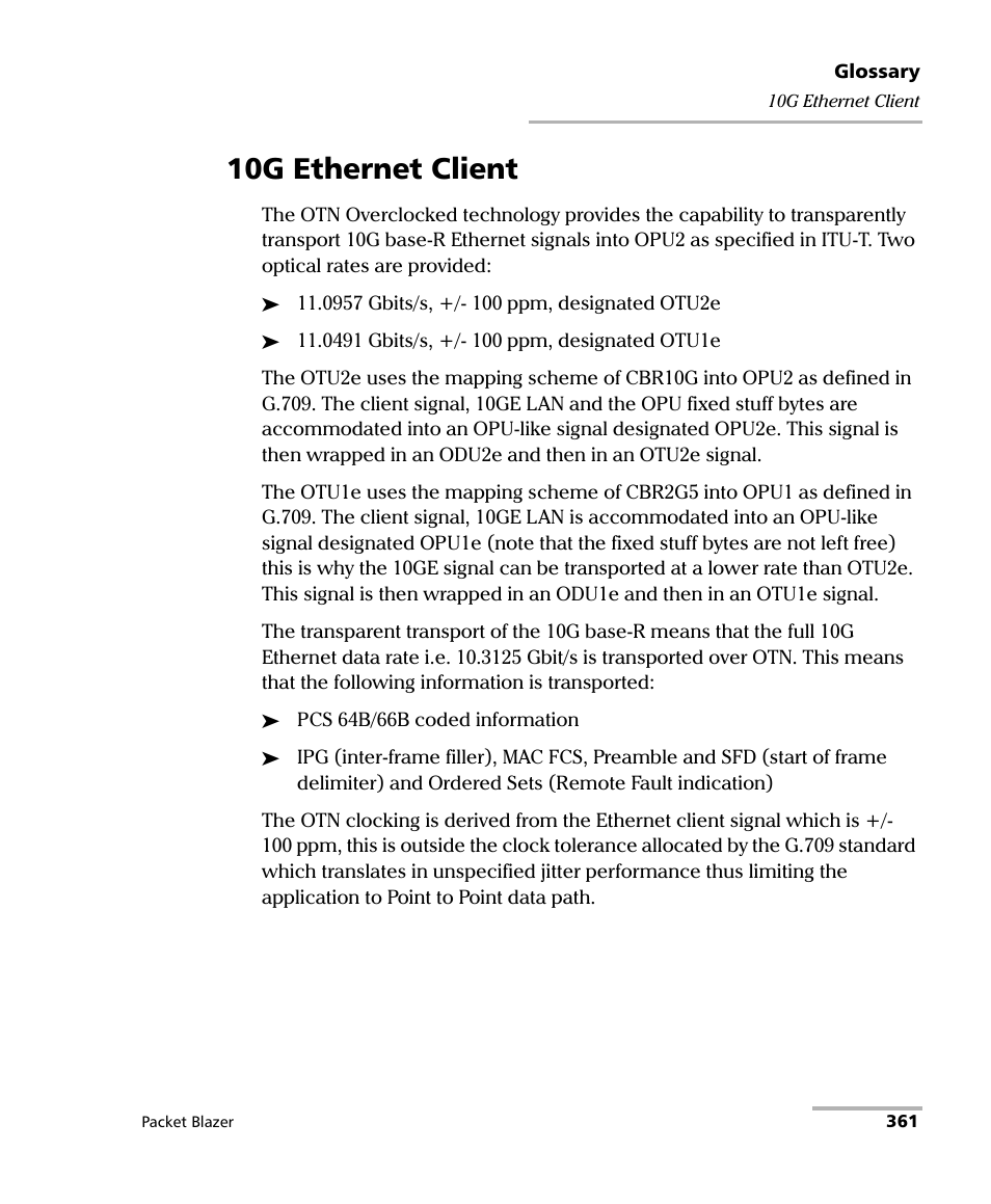 10g ethernet client | EXFO FTB/IQS-85100G Packet Blazer for FTB-500/IQS-600 User Manual | Page 371 / 448