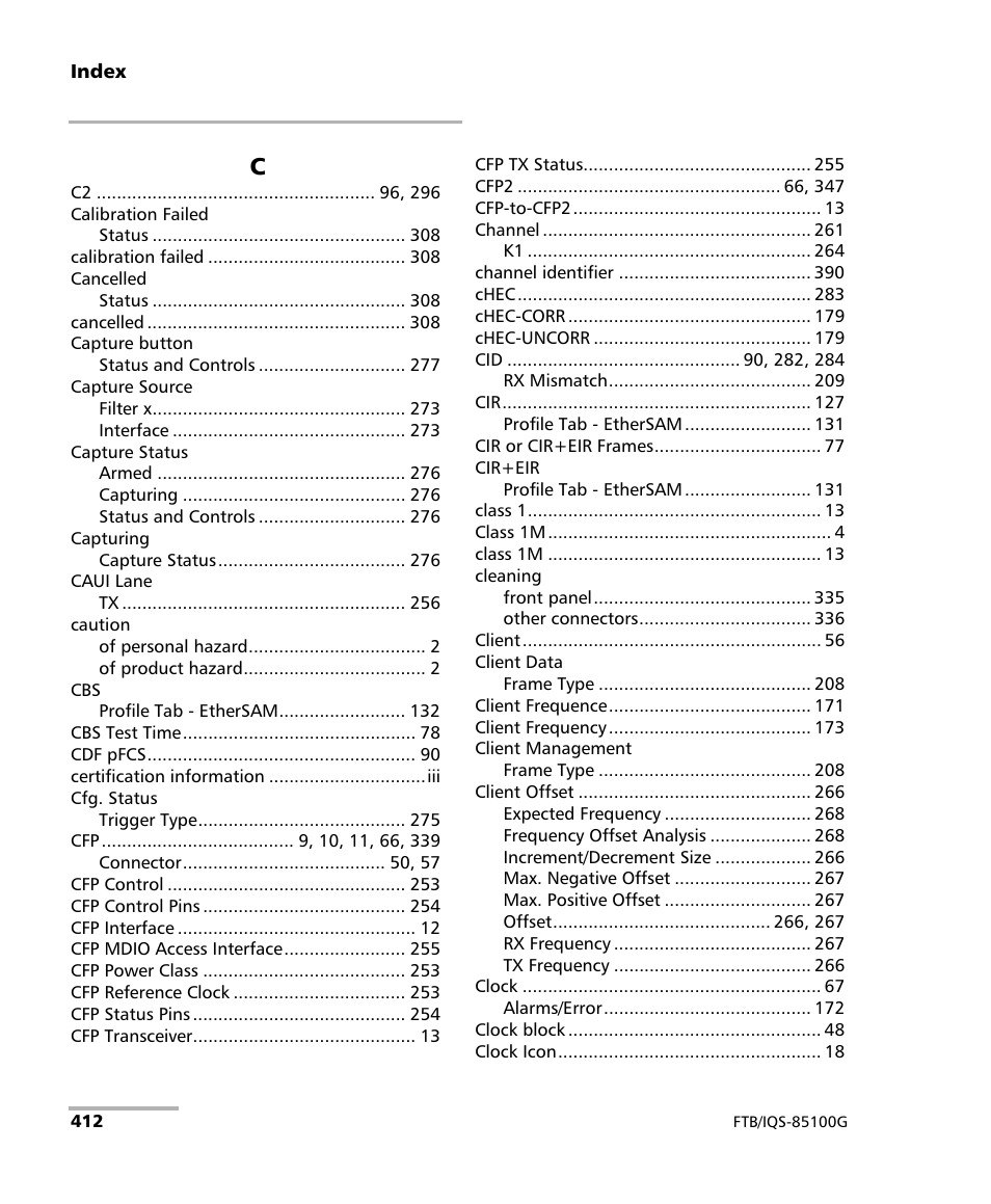 EXFO FTB/IQS-85100G Packet Blazer for FTB-500/IQS-600 User Manual | Page 422 / 448