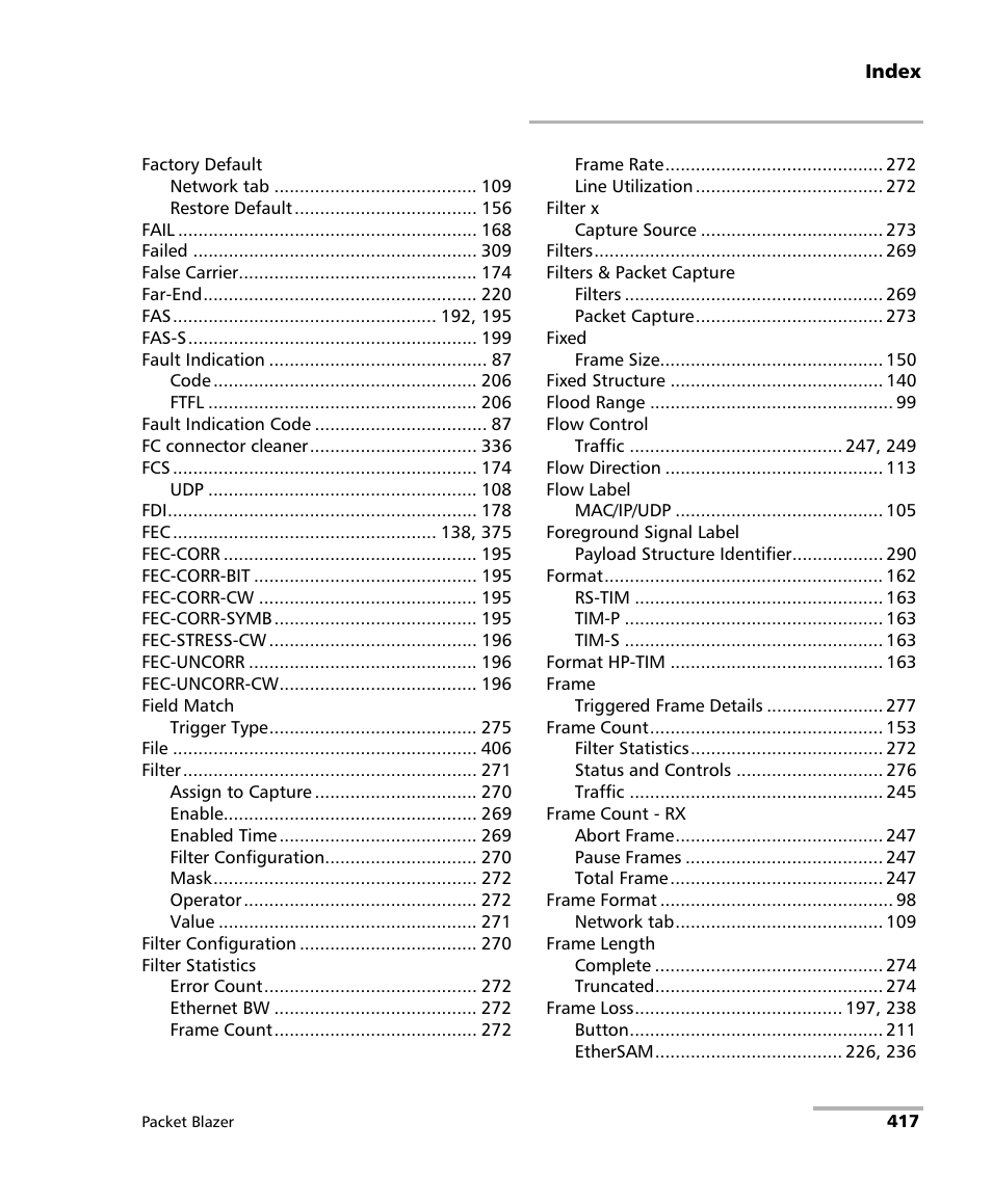 EXFO FTB/IQS-85100G Packet Blazer for FTB-500/IQS-600 User Manual | Page 427 / 448