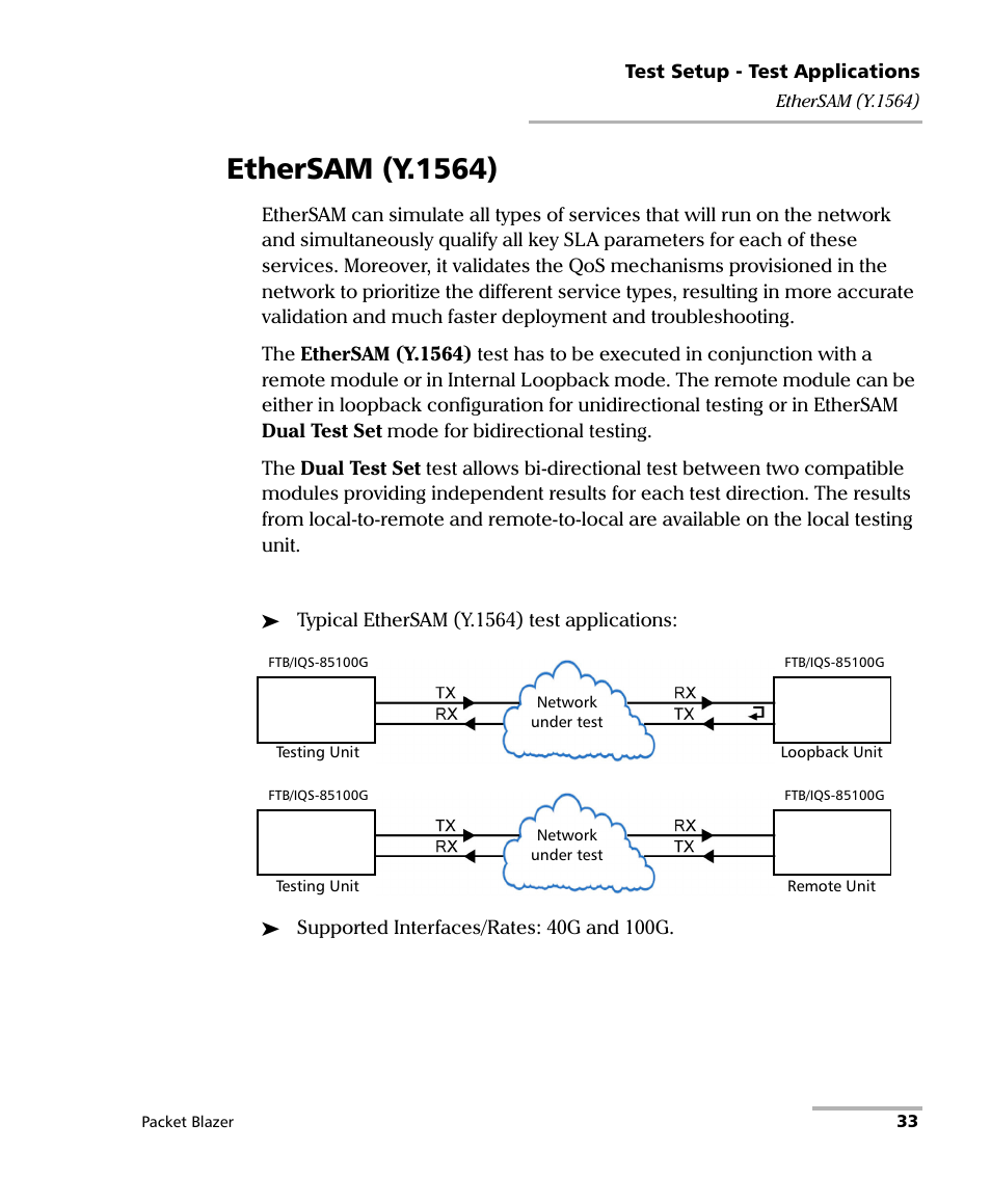 Ethersam (y.1564), Ethersam (y.1564) 33 | EXFO FTB/IQS-85100G Packet Blazer for FTB-500/IQS-600 User Manual | Page 43 / 448