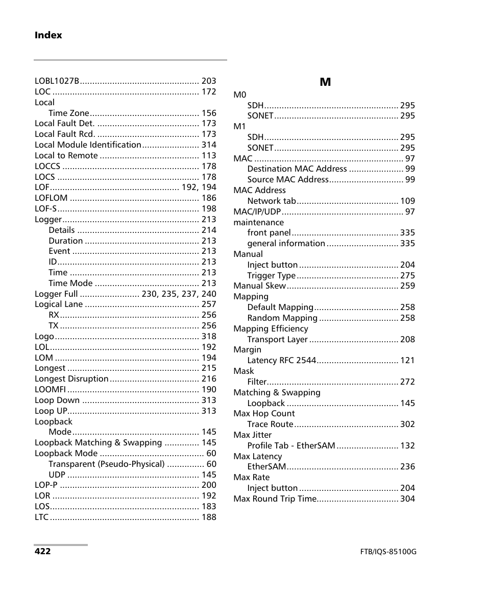 EXFO FTB/IQS-85100G Packet Blazer for FTB-500/IQS-600 User Manual | Page 432 / 448