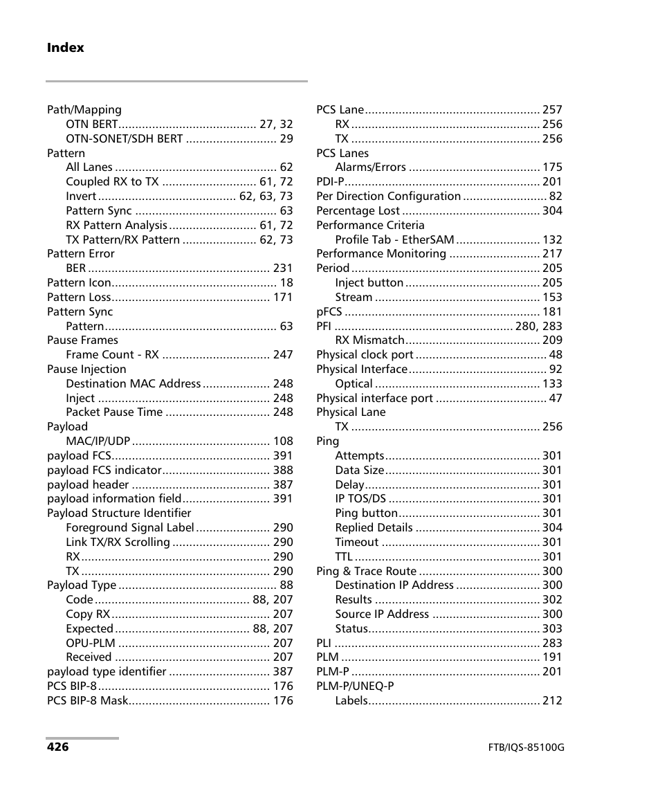 EXFO FTB/IQS-85100G Packet Blazer for FTB-500/IQS-600 User Manual | Page 436 / 448