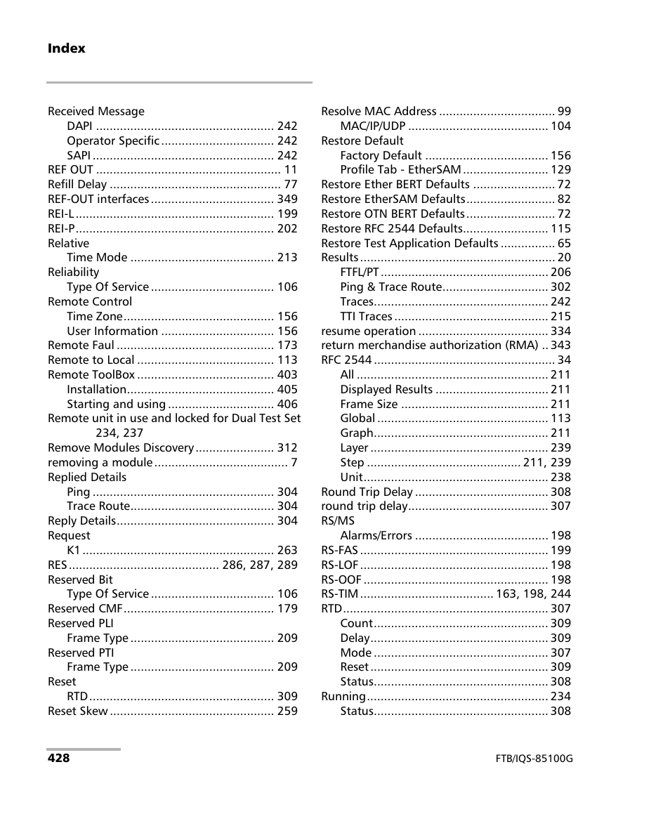 EXFO FTB/IQS-85100G Packet Blazer for FTB-500/IQS-600 User Manual | Page 438 / 448