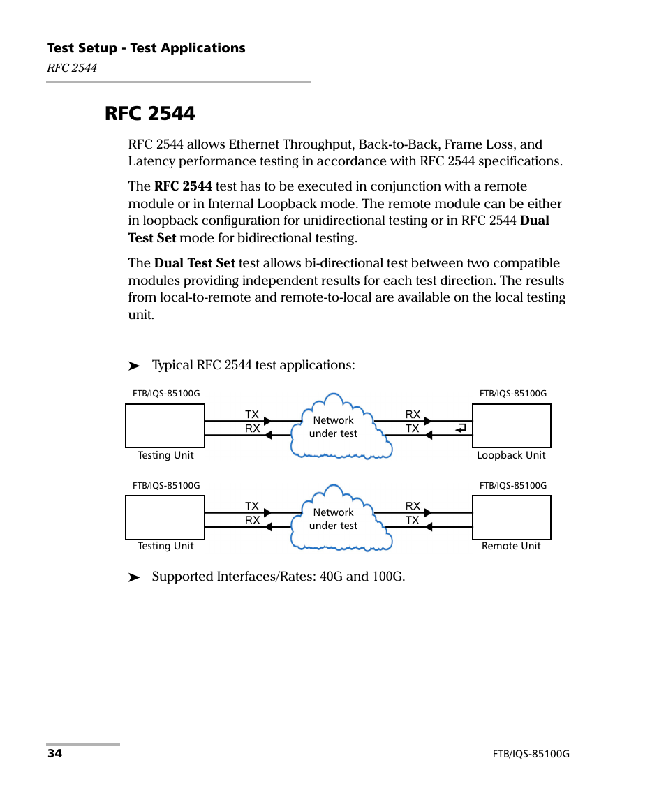 Rfc 2544 | EXFO FTB/IQS-85100G Packet Blazer for FTB-500/IQS-600 User Manual | Page 44 / 448