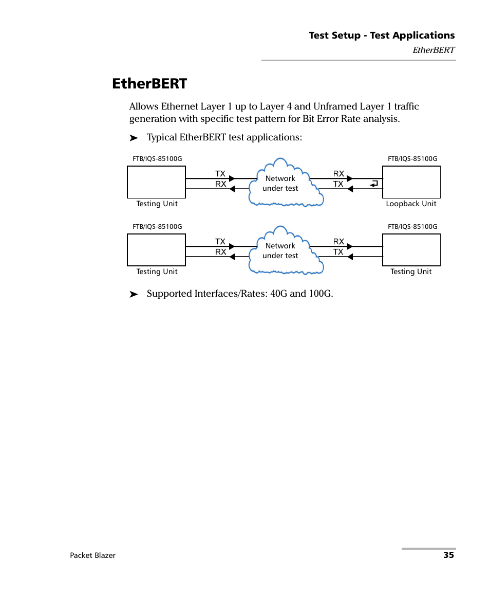 Etherbert | EXFO FTB/IQS-85100G Packet Blazer for FTB-500/IQS-600 User Manual | Page 45 / 448