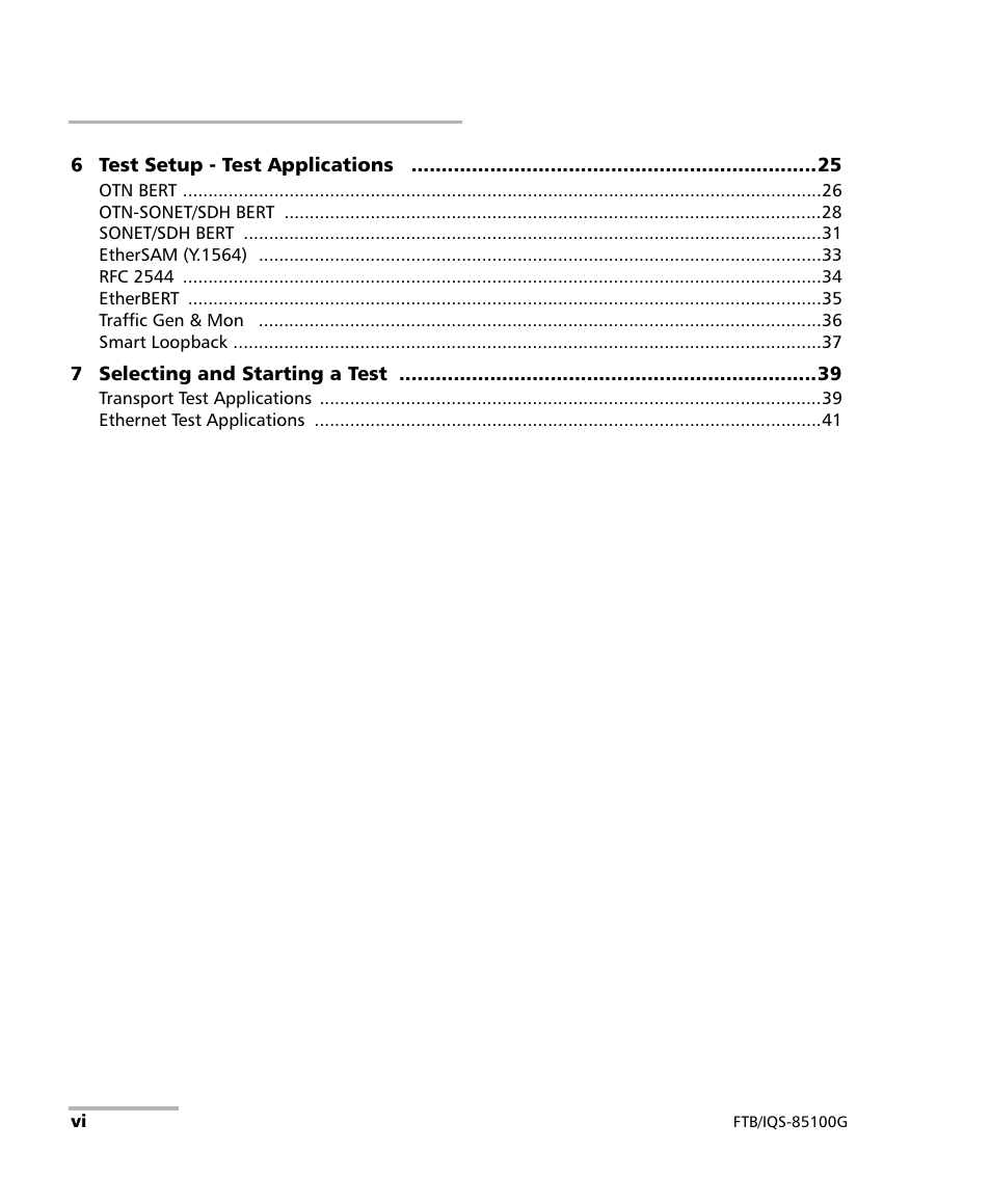 EXFO FTB/IQS-85100G Packet Blazer for FTB-500/IQS-600 User Manual | Page 6 / 448