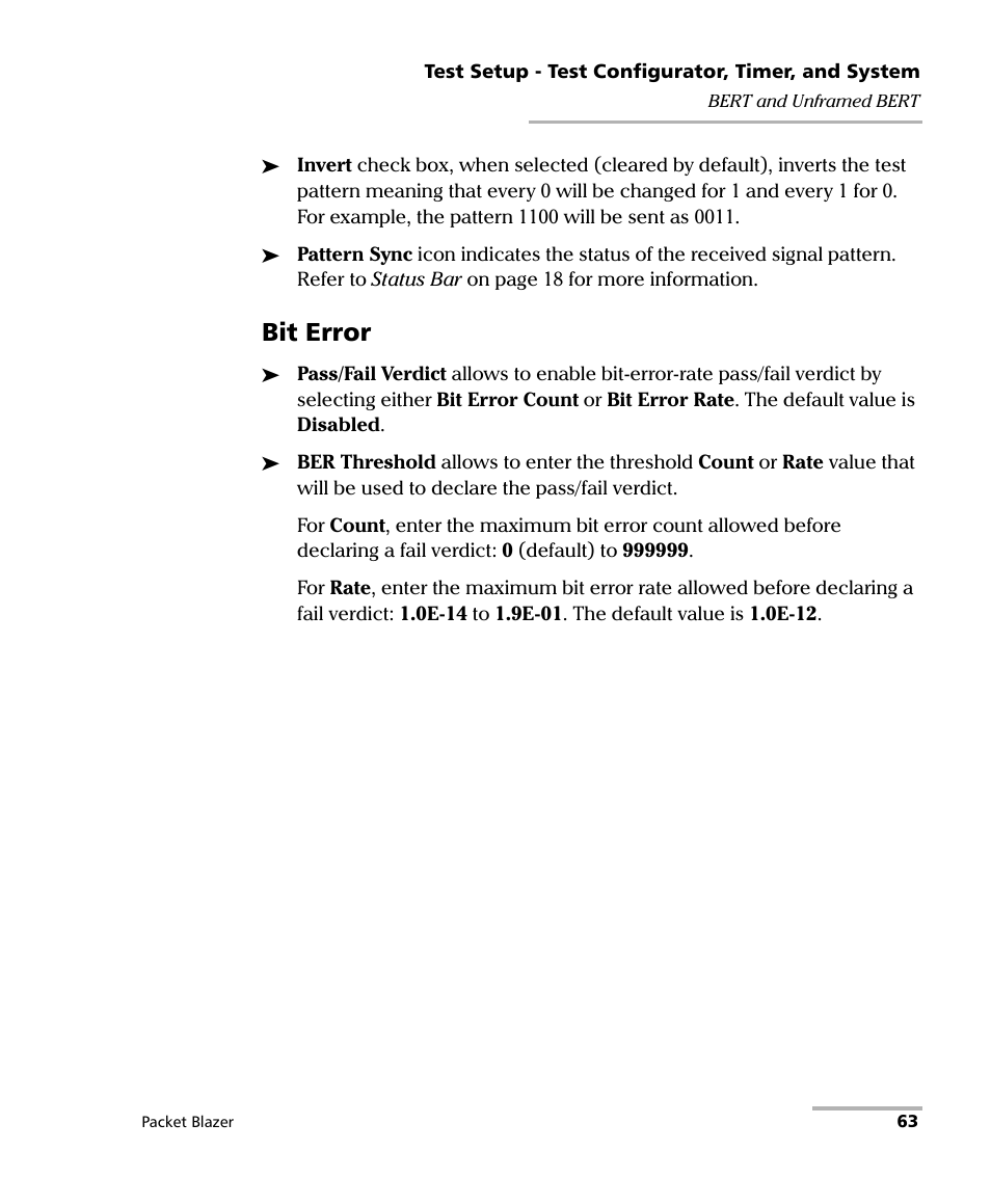 Bit error | EXFO FTB/IQS-85100G Packet Blazer for FTB-500/IQS-600 User Manual | Page 73 / 448