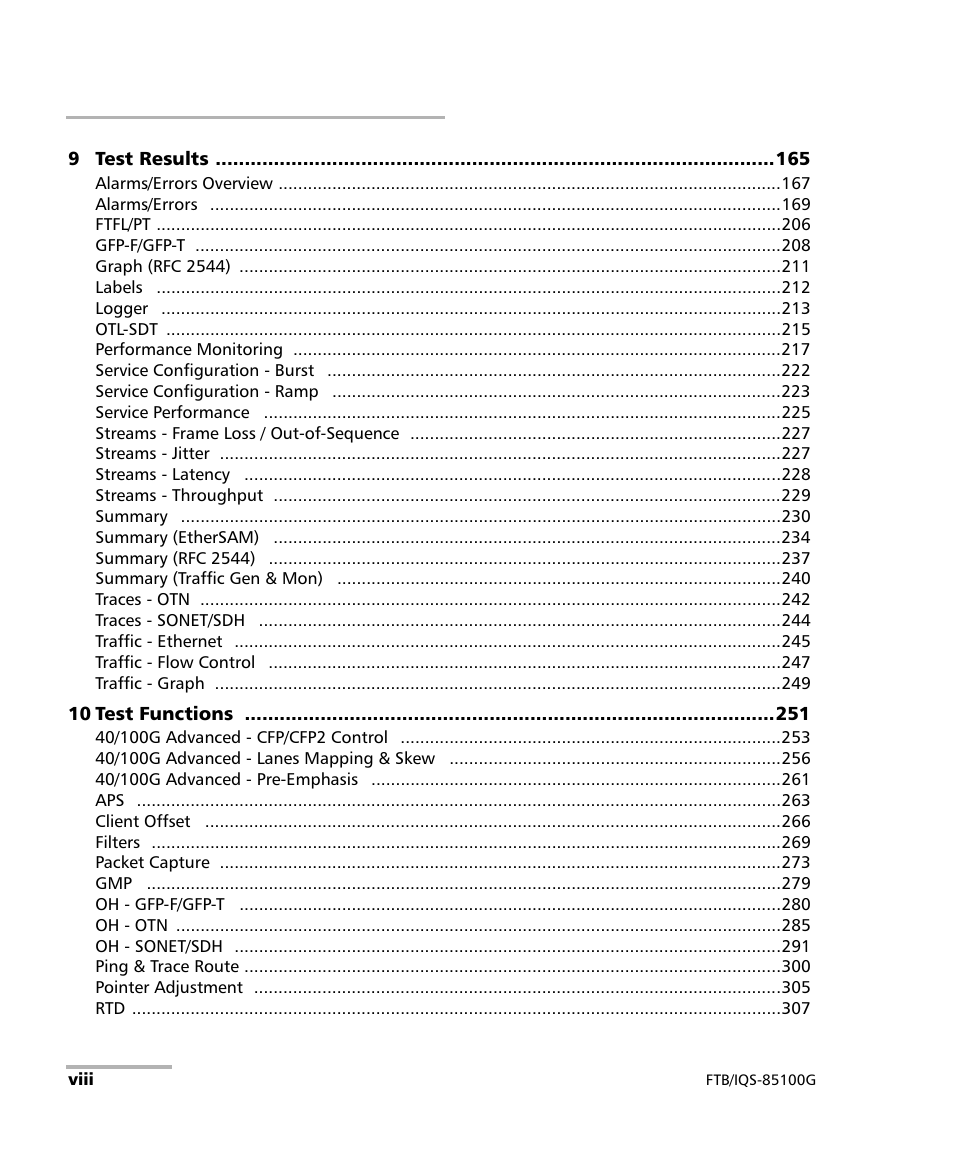 EXFO FTB/IQS-85100G Packet Blazer for FTB-500/IQS-600 User Manual | Page 8 / 448