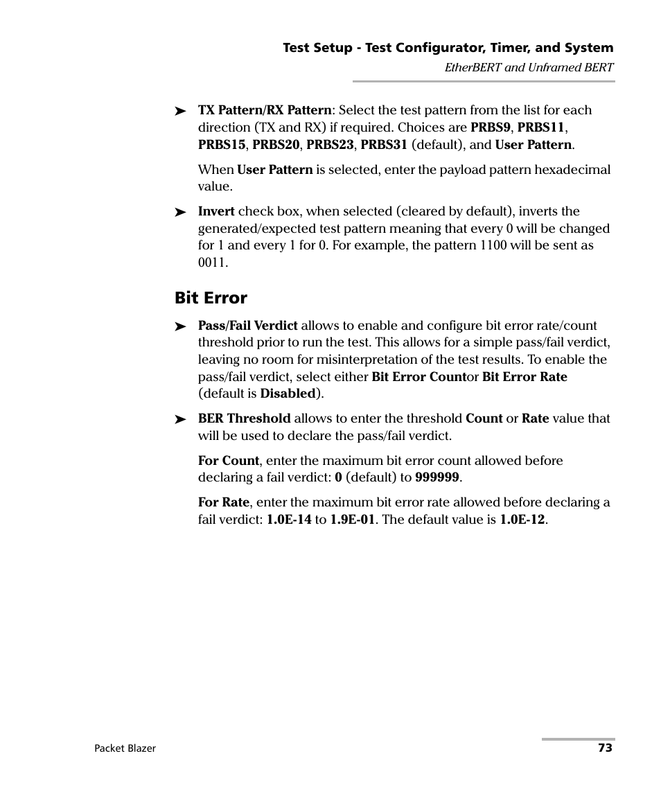 Bit error | EXFO FTB/IQS-85100G Packet Blazer for FTB-500/IQS-600 User Manual | Page 83 / 448