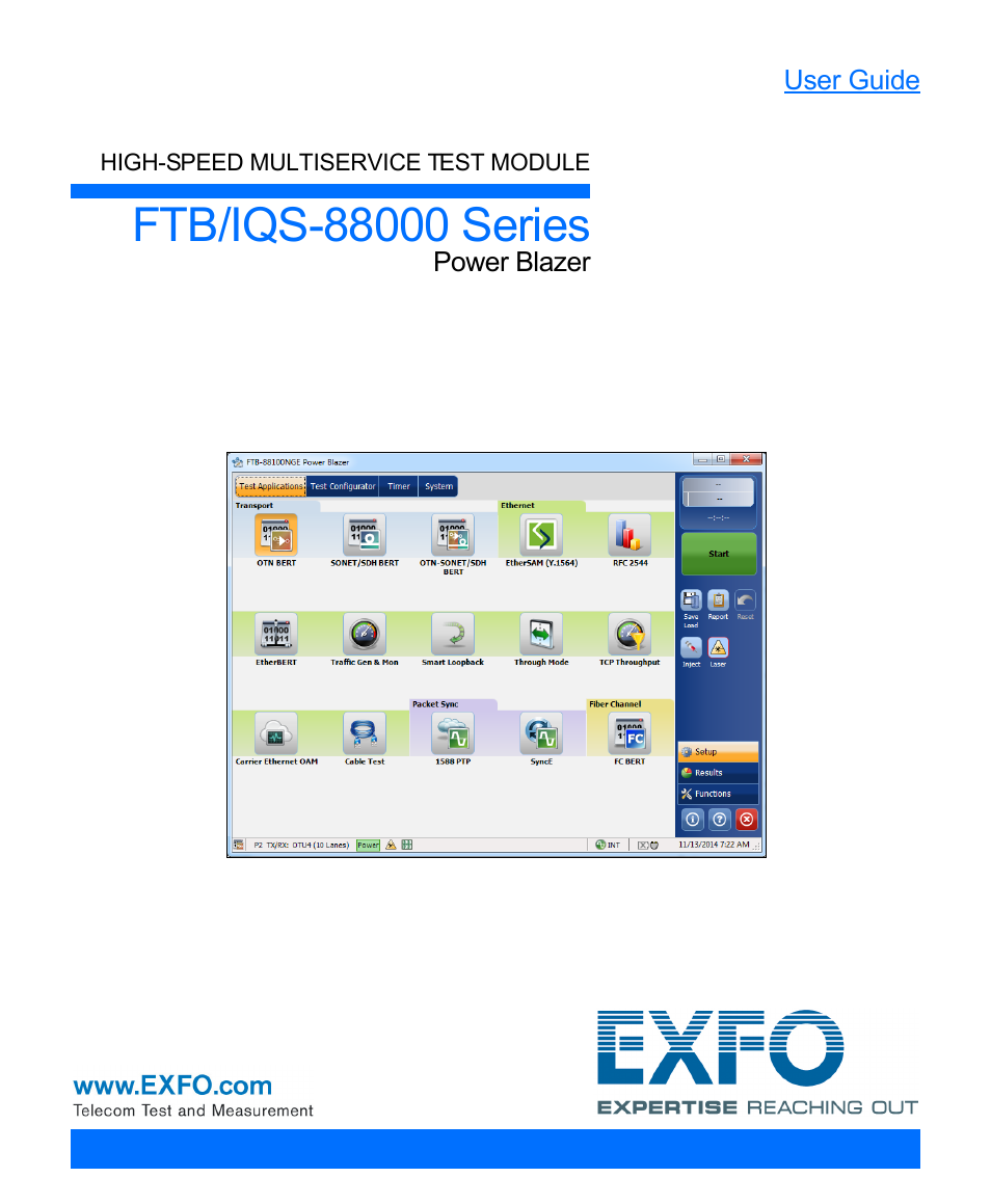 EXFO FTB/IQS-88000 Series Power Blazer for FTB-2/2Pro/500/IQS-600 User Manual | 681 pages