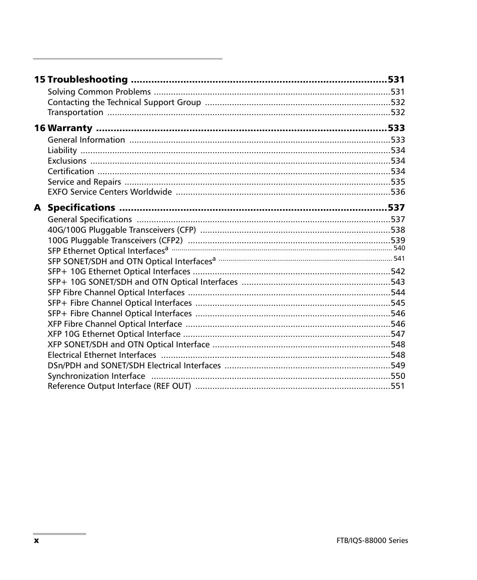 EXFO FTB/IQS-88000 Series Power Blazer for FTB-2/2Pro/500/IQS-600 User Manual | Page 10 / 681