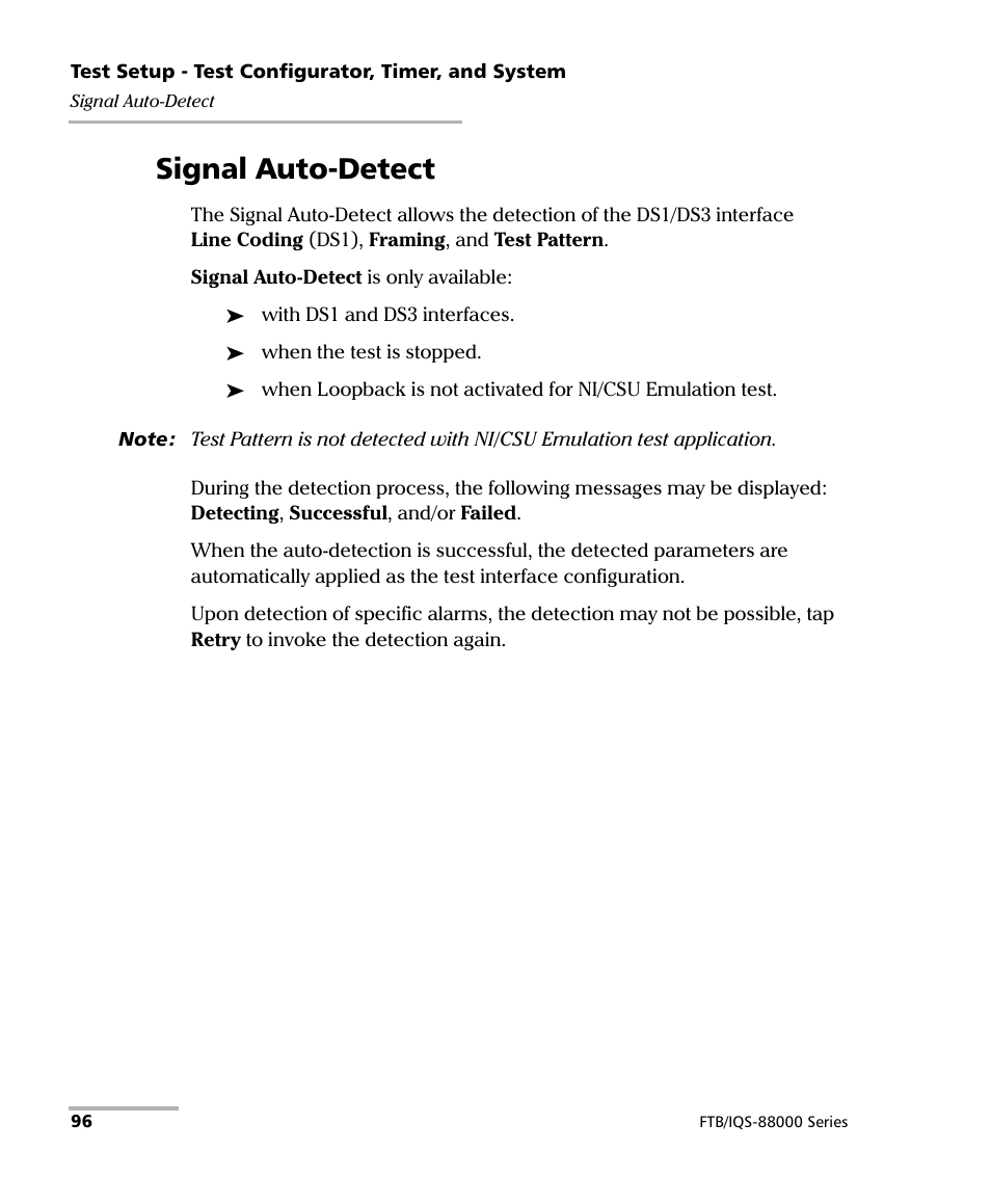 Signal auto-detect | EXFO FTB/IQS-88000 Series Power Blazer for FTB-2/2Pro/500/IQS-600 User Manual | Page 108 / 681