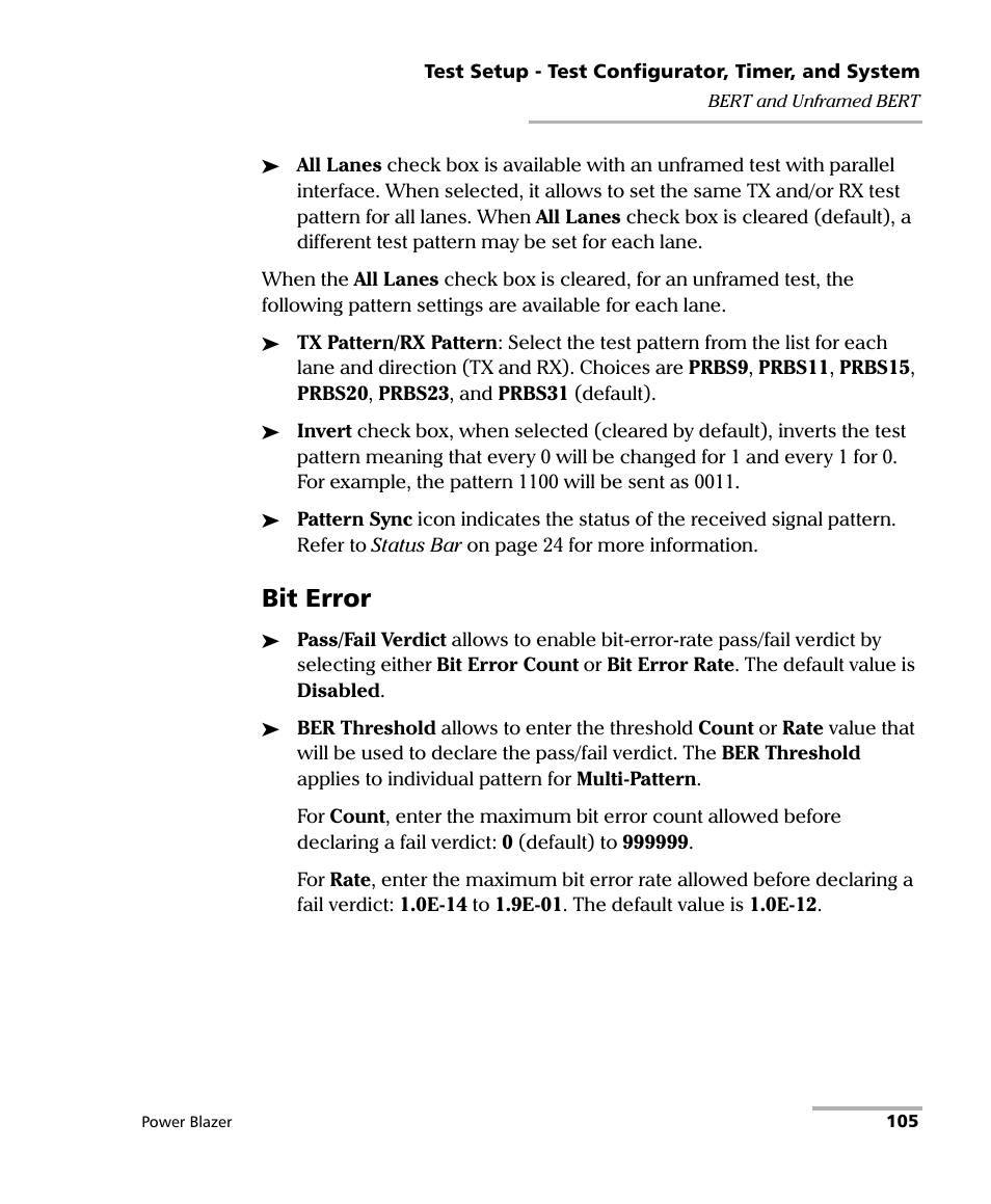 Bit error | EXFO FTB/IQS-88000 Series Power Blazer for FTB-2/2Pro/500/IQS-600 User Manual | Page 117 / 681