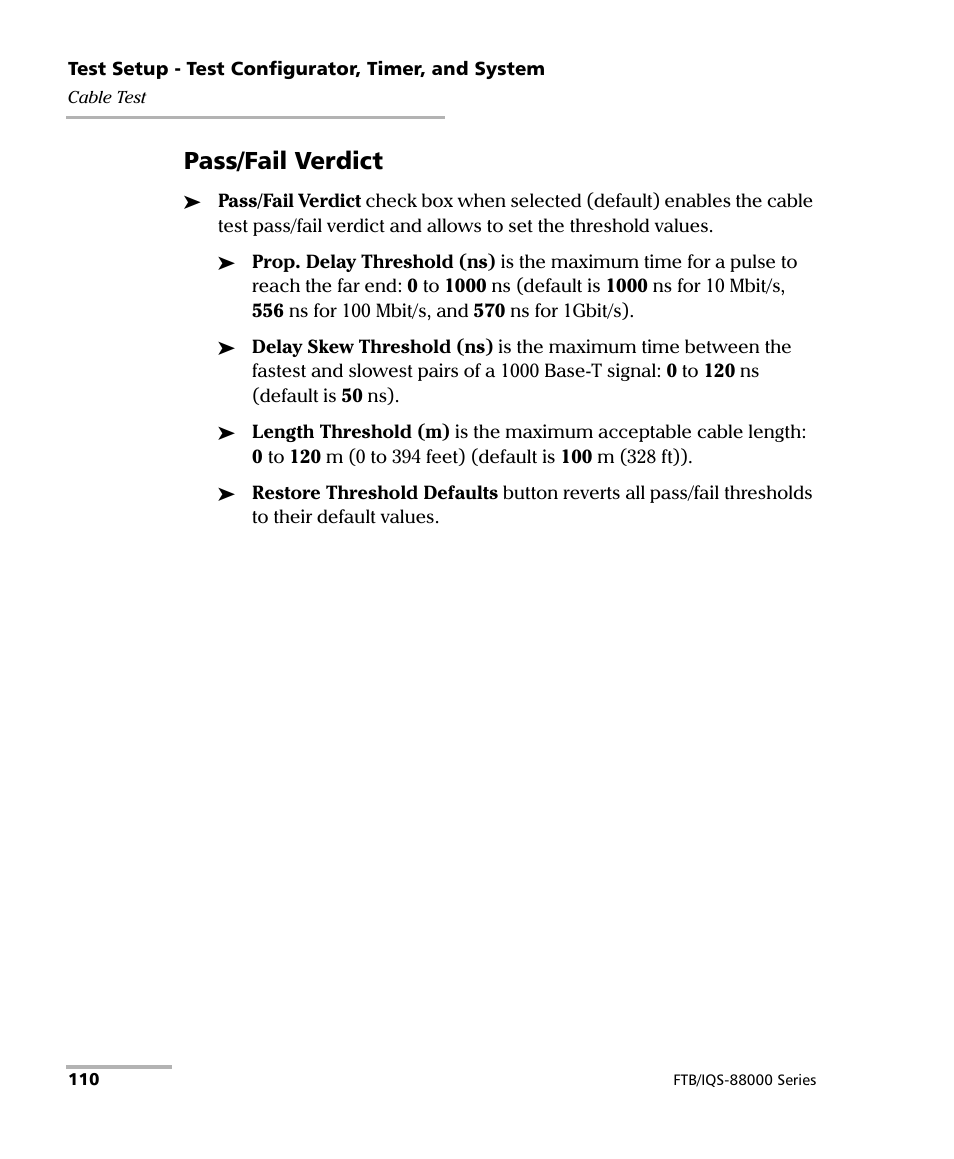 Pass/fail verdict | EXFO FTB/IQS-88000 Series Power Blazer for FTB-2/2Pro/500/IQS-600 User Manual | Page 122 / 681