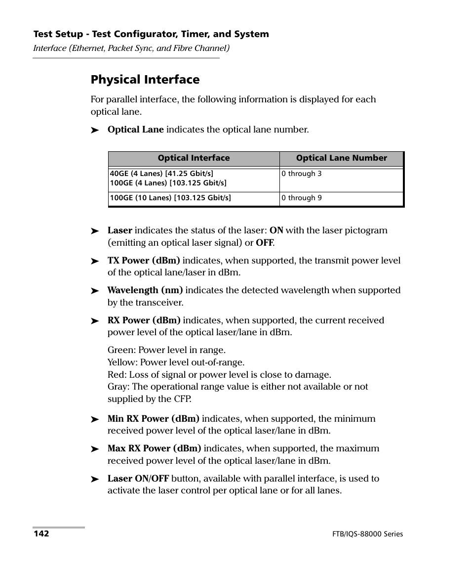 Physical interface | EXFO FTB/IQS-88000 Series Power Blazer for FTB-2/2Pro/500/IQS-600 User Manual | Page 154 / 681