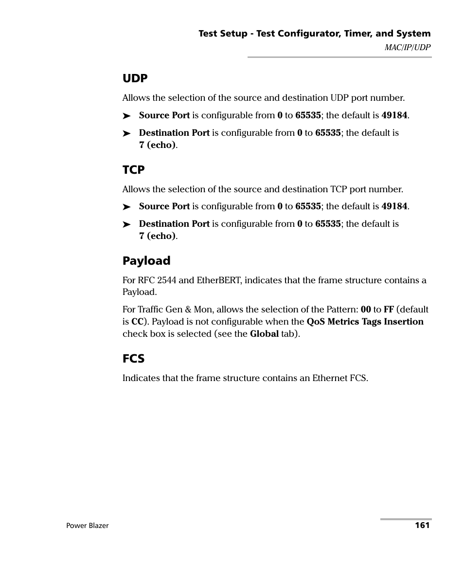 Payload | EXFO FTB/IQS-88000 Series Power Blazer for FTB-2/2Pro/500/IQS-600 User Manual | Page 173 / 681