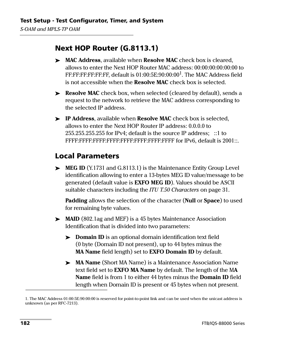 Local parameters | EXFO FTB/IQS-88000 Series Power Blazer for FTB-2/2Pro/500/IQS-600 User Manual | Page 194 / 681