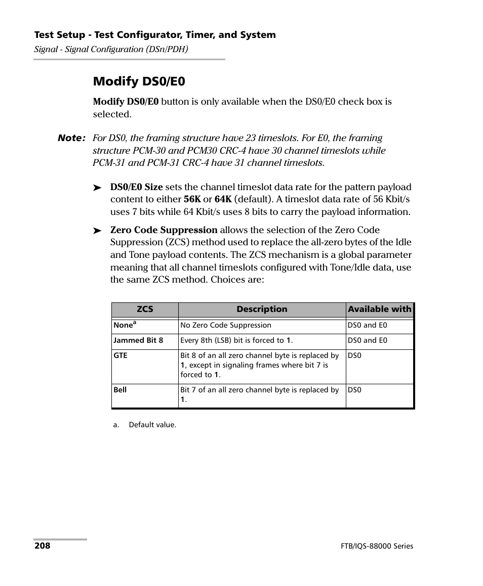 Modify ds0/e0 | EXFO FTB/IQS-88000 Series Power Blazer for FTB-2/2Pro/500/IQS-600 User Manual | Page 220 / 681