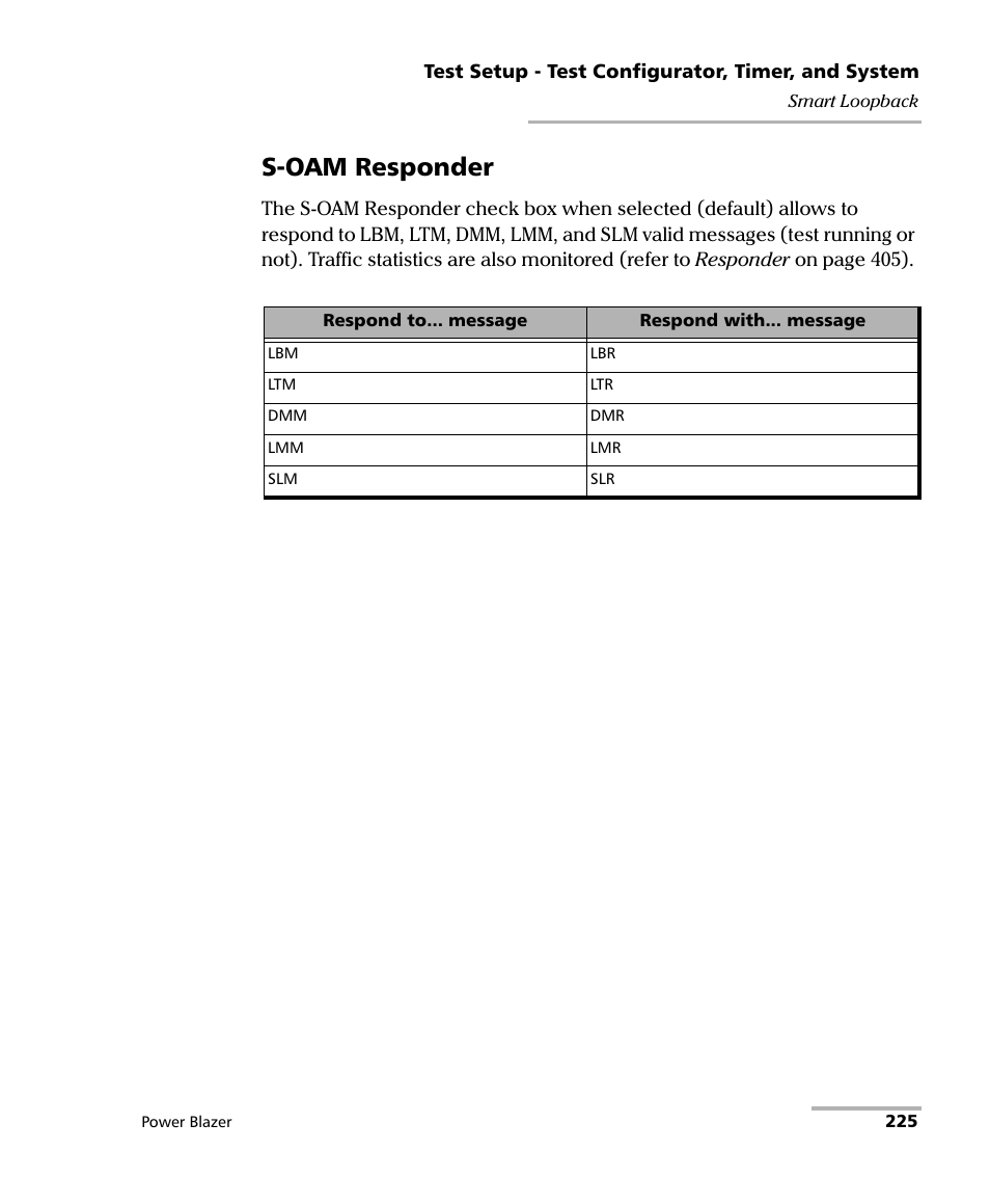 S-oam responder | EXFO FTB/IQS-88000 Series Power Blazer for FTB-2/2Pro/500/IQS-600 User Manual | Page 237 / 681