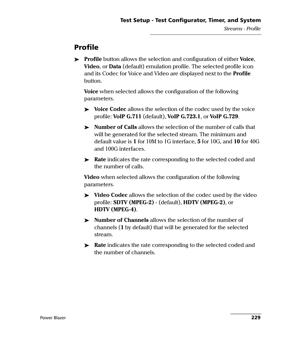 Profile | EXFO FTB/IQS-88000 Series Power Blazer for FTB-2/2Pro/500/IQS-600 User Manual | Page 241 / 681