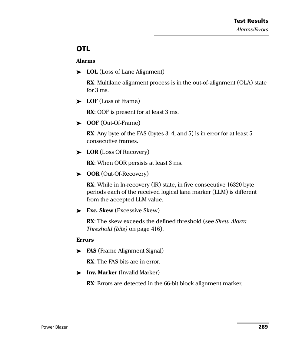 EXFO FTB/IQS-88000 Series Power Blazer for FTB-2/2Pro/500/IQS-600 User Manual | Page 301 / 681