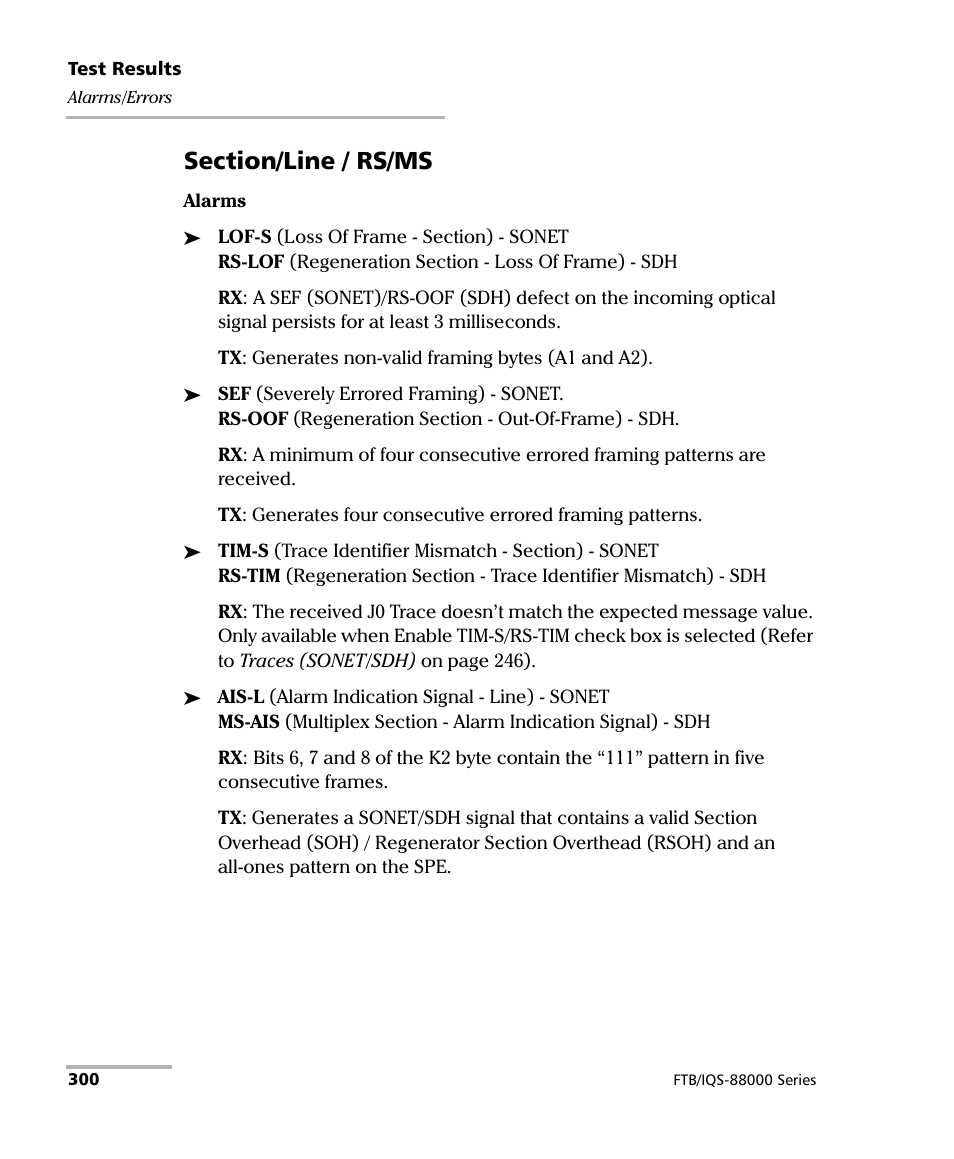EXFO FTB/IQS-88000 Series Power Blazer for FTB-2/2Pro/500/IQS-600 User Manual | Page 312 / 681