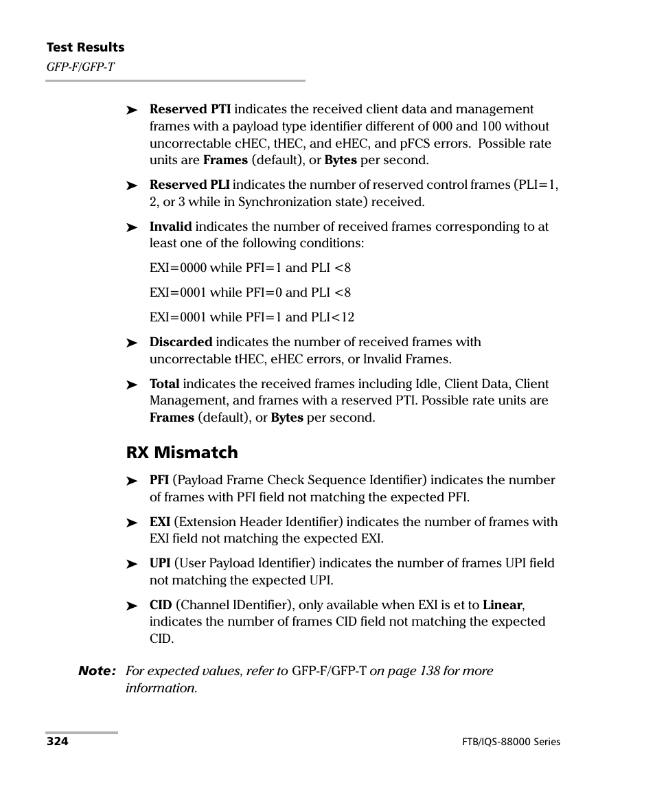 Rx mismatch | EXFO FTB/IQS-88000 Series Power Blazer for FTB-2/2Pro/500/IQS-600 User Manual | Page 336 / 681