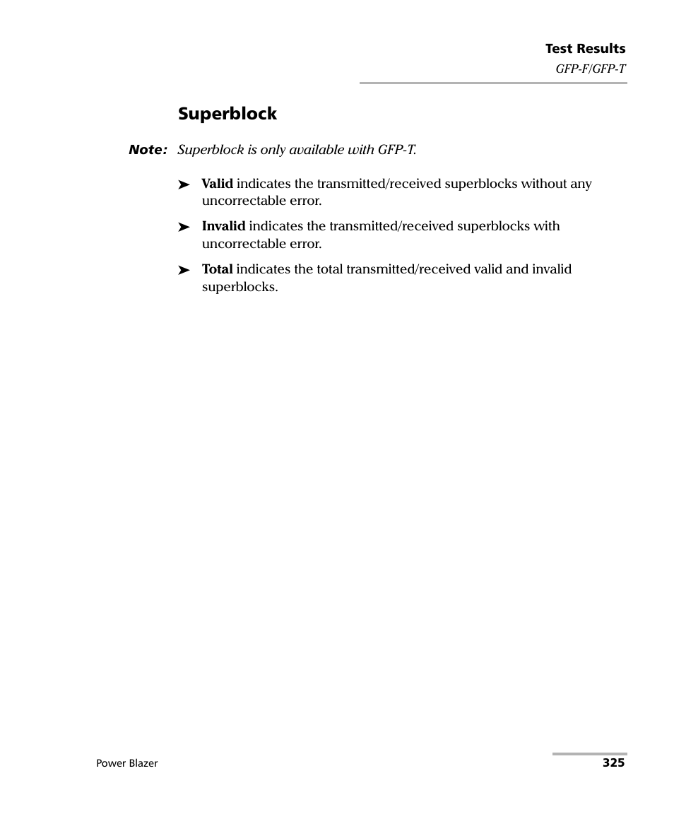 Superblock | EXFO FTB/IQS-88000 Series Power Blazer for FTB-2/2Pro/500/IQS-600 User Manual | Page 337 / 681