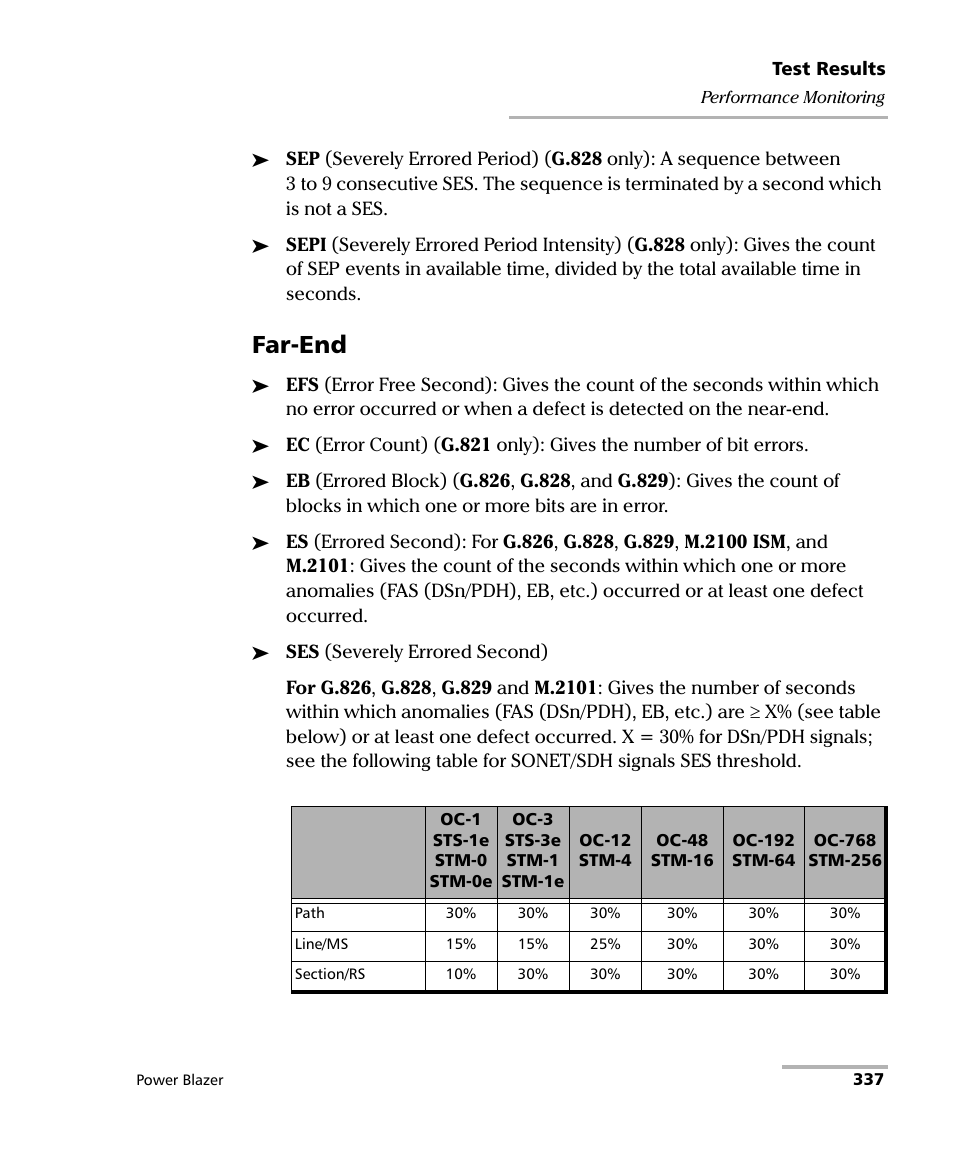 Far-end | EXFO FTB/IQS-88000 Series Power Blazer for FTB-2/2Pro/500/IQS-600 User Manual | Page 349 / 681