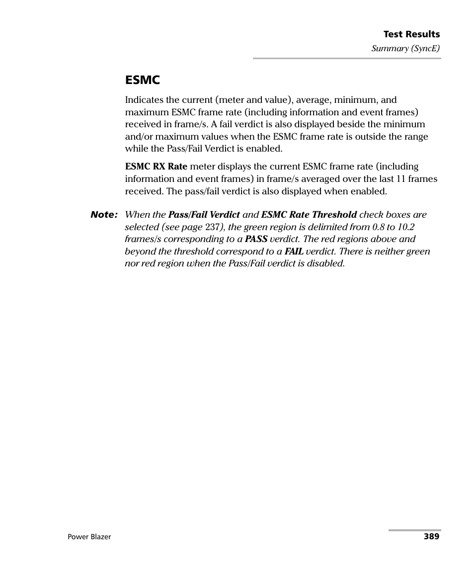 Esmc | EXFO FTB/IQS-88000 Series Power Blazer for FTB-2/2Pro/500/IQS-600 User Manual | Page 401 / 681