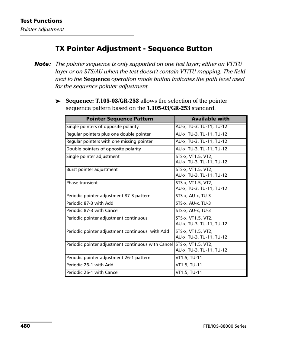 Tx pointer adjustment - sequence button | EXFO FTB/IQS-88000 Series Power Blazer for FTB-2/2Pro/500/IQS-600 User Manual | Page 492 / 681